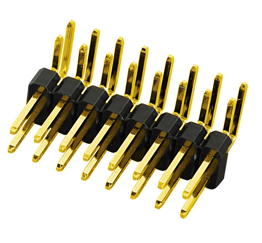 PH2.54mm Pin Header H=2.54mm Dual Row Single Body Right Angle Type Board to Board Connector