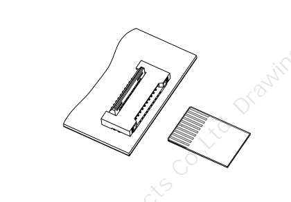 后翻蓋臥貼0.5mm Pitch H1.2 