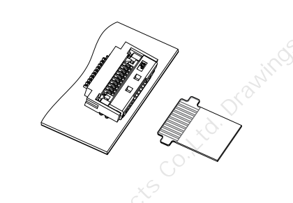 翻蓋臥貼0.5mm Pitch H2.0（帶扣、大焊片）